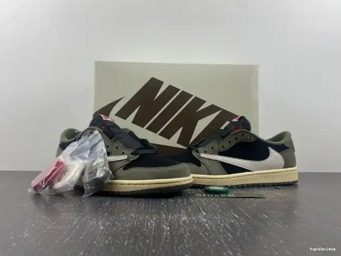HYPE X 'BLACK SP JORDAN OLIVE' LOW TRAVIS 1 DM7866-002 SCOTT AIR OG 0527